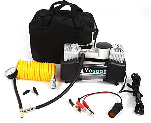 Yosoo Mini Reifenpumpe 150PSI DC, 12V Digital Kompressor | Auto Motorrad Fahrrad, Tragbar, Luftpumpe, Ersatz