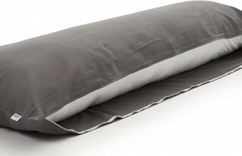 Comodo Original CMC9000R Körperkissenbezug mit Reißverschluss, 100 % Baumwolle, Dakimakura-Kissenbezug, hergestellt in Japan, grau, 160 x 50 cm