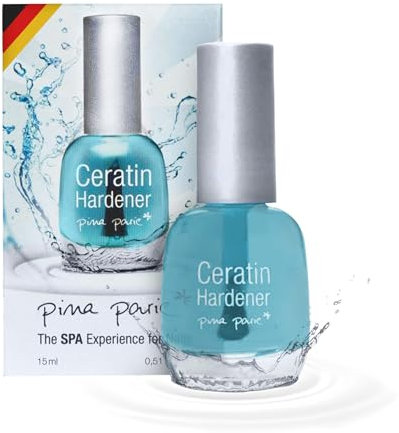 pina parie Nagelhärter 15ml | Extra stark für brüchige Nägel | Nagelpflege für brüchige Nägel | Keratin Hardener Pflege für den Naturnagel | Schnelltrockende Nagelpflege | Nagel Stärkung & Schutz