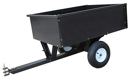 SECURA Remorque basculable capacité 180KG compatible avec HOP Tracteur de pelouse