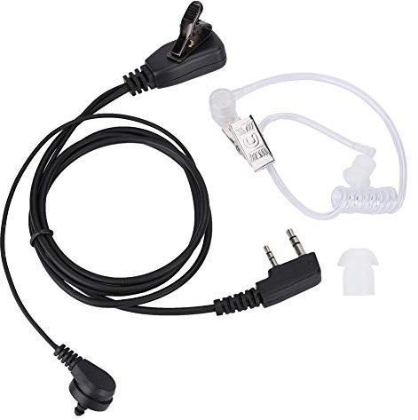 ASHATA Oreillette Talkie-walkie, Micro-écouteur de Talkie-walkie pour TK3107 UV-5R BF-888S GT-3TP GT-3, pour Poste de Police/Militaire/hôpital/Bureau de sécurité/Restauration,