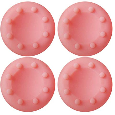 Neuvikter 4 Pcs for PS4 PS3 PS2 Xbox 360 ONE Controller Rubber Silicone Cap Thumbstick Thumb Stick X Cover Case Skin Joystick Grip Grips (Light Pink)