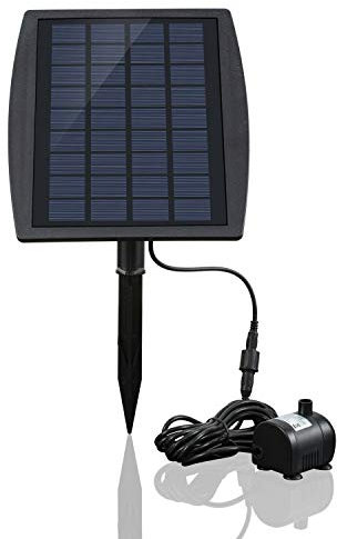 Solar Fountain Pump - MASO Solar Panel Pond Pump Water Feature Pump 9V 2.5W 200L/H