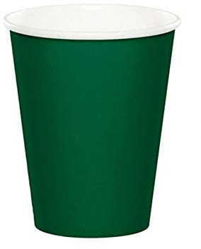 Zeus Party Bicchieri Carta Tinta Unita (Verde Scuro)
