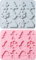 2 Stück Weihnachtskuchen Fondant Formen Schneeflocke Lebkuchenmänner Weihnachtsbaum Schneemann Kuchen Rand Fondant Formen Weihnachten Silikon Backkuchen Formen 3D-Schokoladenform DIY Backwerkzeuge