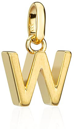 NKlaus Kettenanhänger Buchstabe W klein 333 Gelb Gold 9,2mm Matt Alphabet für Halskette 9540