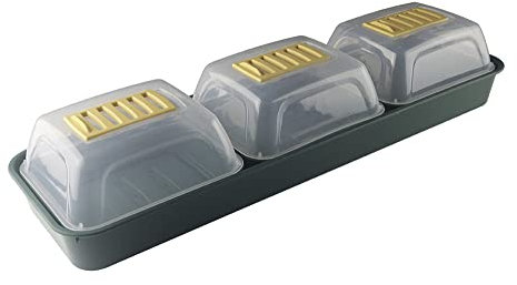 Nortene Lot de 3 Mini serres Rapid Grow Window avec bac pour fenêtres - Vert/Transparent