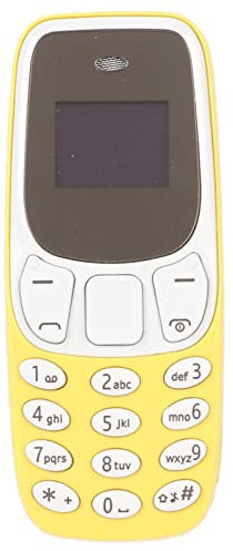 Zunate Unlocked Smallest Mobile Phone, BM10 Tiny Mini Mobile with Voice Changer Hands Free Bluetooth Dialer Phone for Students, Support Dual SIM Card (Yellow)