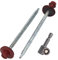 SKIR'CO (10 uds) Tornillos para techos pintados 4,8 x 100 mm, cabeza hexagonal tornillos autoperforantes con arandelas de EPDM (rojo óxido, RAL 3009)