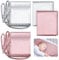 Hosuly 2 Pcs Satin Bassinet Sheet Baby Hair Soft Silk Feeling Sheet Baby Bassinet for Rectangle Cradle Pad Mattress Boys Girls Newborn Infant(Pink, Gray)