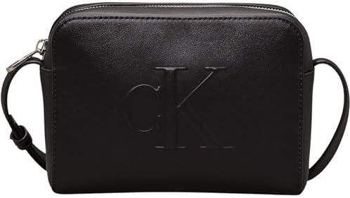 Calvin Klein Damen Crossbody Bag Tasche Sculpted Camera Bag Klein, Schwarz (Black), Einheitsgröße