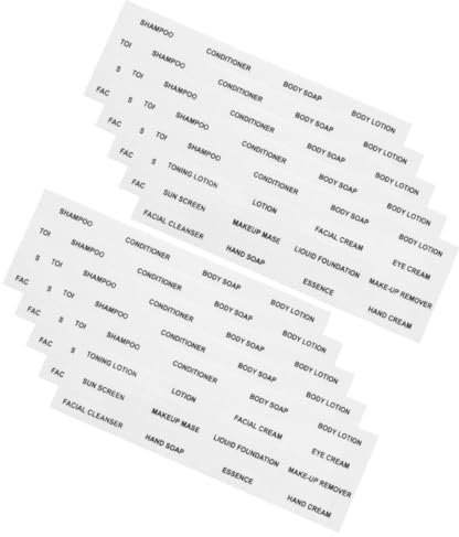 FUNOMOCYA 20 Stück Kosmetikflaschen Etikettenaufkleber Selbstklebend Transparent Wiederverwendbar Für Reise Hautpflege Shampoo Organisation Badezimmer Küche