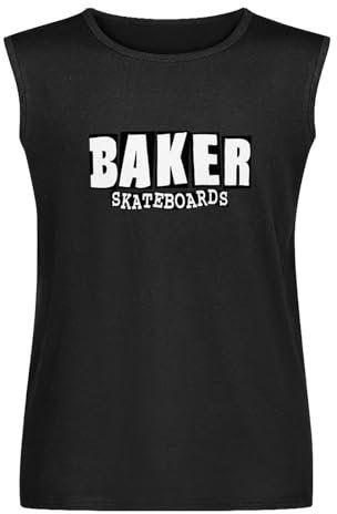 Baker Skateboards - Brand Logo DUBS New Skate Classic Baker Skateboards Men's Vests Tank Tops O-Neck 100% Cotton Undershirts Unisex Sleeveless Shirt S