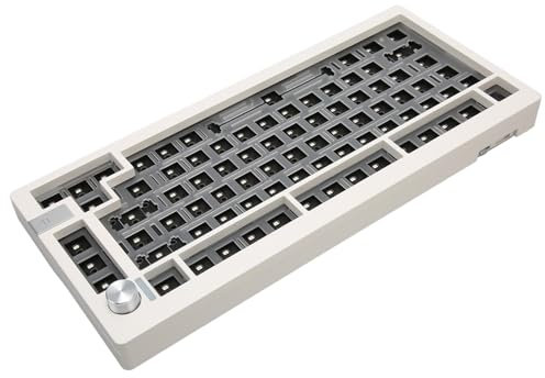 Yanmis DIY Hot-Swap-Tastatur, 81 Tasten, 2,4 G, 5,0, Tastenlinie, separate mechanische Tastatur, 75 % DIY-Tastatur, kompatibel mit 5-poligem und 3-poligem Baum.