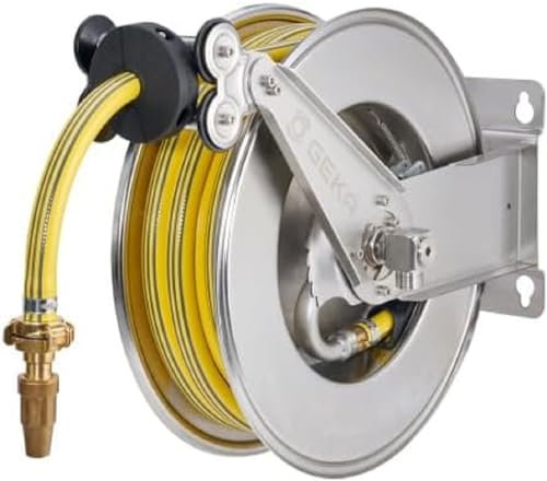 GEKA plus automatischer Schlauchaufroller EA15SK, mit Wasserschlauch, L x B x H 52 (inkl. Halterung) x 45 x 23,5, 42.9041.9