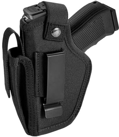 BWLEANSY Jagdartikel Pistolenhalfter,Taktische Molle Pistolenholster,Taktische Pistolentaschen Bund,verdecktes Tragen Glock-Waffenzubehör-Holster