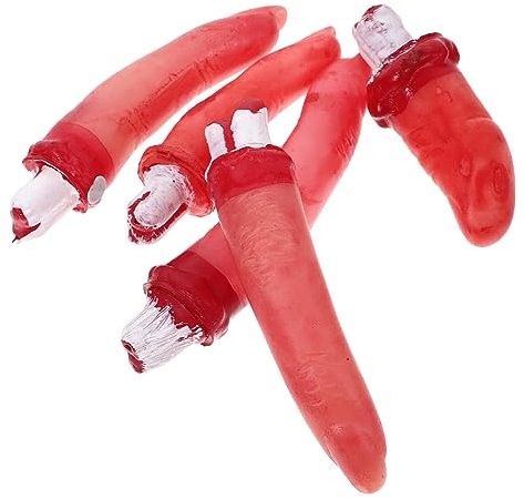 Hohopeti 10pcs Halloween Party Decorations Bloody Finger Props Realistic Severed Finger Props for Haunted House Scary
