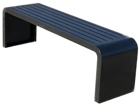 Premium Steel Frame Outdoor Park Bench for Lawn Porch Backyard and Balcony 59 inch Black Iron Garden Bench