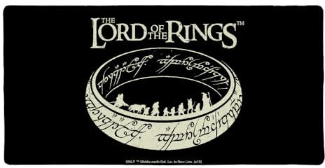 Lord of The Rings The Journey Large Gaming Mouse Pad Desk Mat with Stitched Edges, Non-Slip Base for Gamer, Home and Office, 31.5 x 15.7