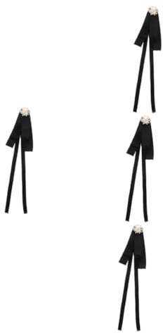Operitacx 4 Pièces Faux Col Pour Vêtements Broche De Costume Décor Délicat De Nœud Cravate Femme Broche Pour Vêtements Épinglette De Mode Broche Noeud En Tissu Black