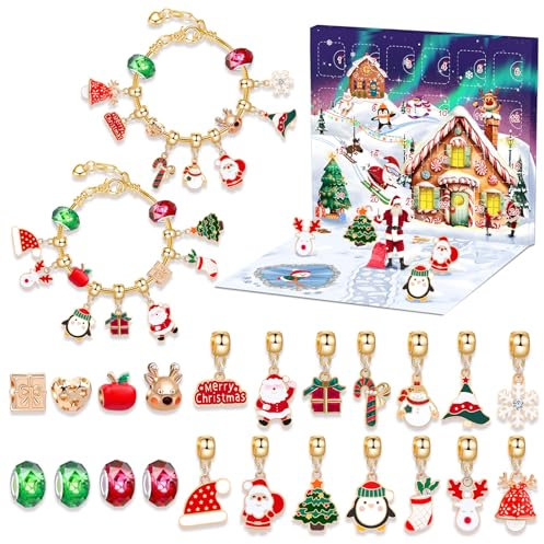 Schmuck Adventskalender 2024 Charm Adventskalender Adventskalender 2024 Frauen Schmuck Schmuck Adventskalender Geeignet für Weihnachtsgeschenke für Frauen und Jugendliche