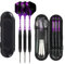 lcvtos Profi-Dartpfeile, 23g, Steeldarts für Elektronische Dartscheibe, mit Aluminium-Schäften, Eisenschaft, Stahlspitze und Zusätzlichen Schäfte, Darts Zubehör Set, 3 Stück