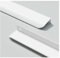 Tiradores ocultos para muebles, 4 unidades, de aluminio, para muebles, de cocina, color blanco, 8 cm (borde redondeado)