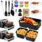 Accessoires pour Air Fryer cosori air fryer 10L Ninja 10.4l, Moule Silicone Air Fryer pour airfryer Ninja, Sans BPA, Réutilisable et Approuvé pour Les Aliments (122 Pièces)