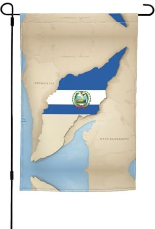 Bandera de Nicaragua Map04 - Bandera de jardín de doble cara de 12 x 18 pulgadas, decoración vertical para patio, granja, césped, patio