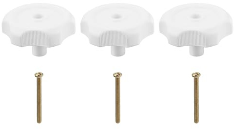 SG Store 3Pcs RV Window Vent Knob 1 Plastic Latch Turn Knob Screw Kit for Window Edge, 5.7x3.4x2.5cm, White