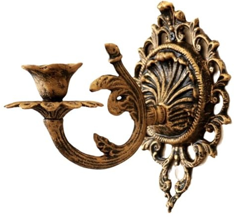 USOHJZ Wall Candle Holders Wall Mounted Cast Iron Candle Holder Bronze Decorative Hanging Decoration