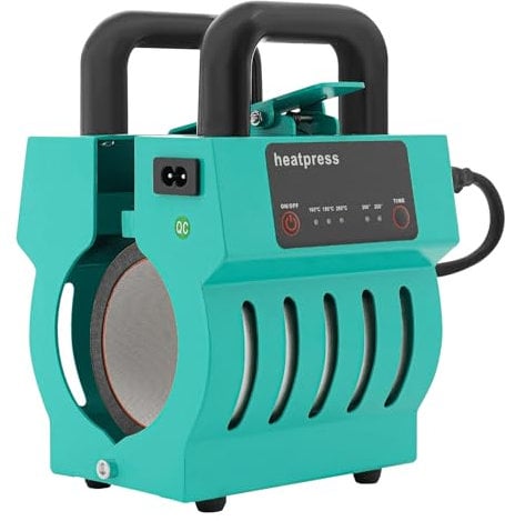 HPDTZ Prensa para calentar tazas, prensa de sublimación, prensa de vasos, máquina de impresión, placa calefactora con temporizador para el hogar o la oficina, ideas de regalo (azul)