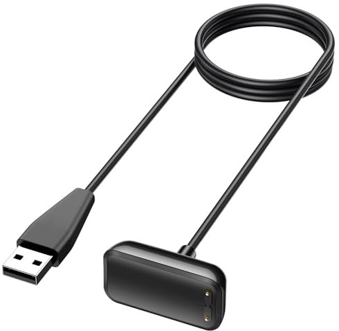 AK Charging Cable Compatible with Fitbit Charge 6/Charge 5/Luxe, Replacement USB Charger Cradle Dock Adapter with Reset Button Compatible with Fitbit Charge 6/Charge 5/Luxe Smartwatch,1.6ft/50cm