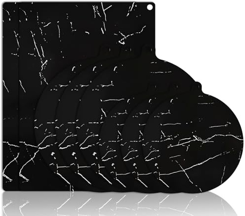YYTECH 8 Stück Induktionsschutzmatte, Induktionsmatte, Herdabdeckung Induktionsfeld, Induktionskochfeld Abdeckung, Induction Cooker Silikonmatte, Induktionsmatte für alle Größen