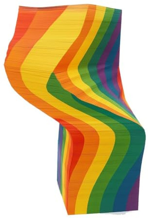 Twist Notes Fidget for Adults | Help Relieve Stress, Anxiety, Tension | Fun I Perfect for Desks (Rainbow)