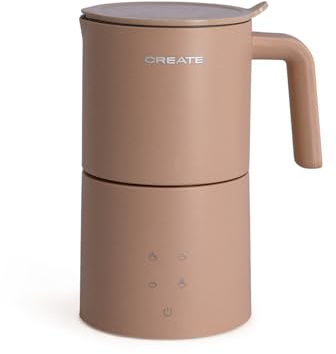 CREATE/MILK FROTHER STUDIO PRO/Elektrischer Milchaufschäumer Mokka/Spülmaschinenfest, Touchscreen, 4 automatische Programme, Sicherheitssystem, 620ml, heiß oder kalt, 450W