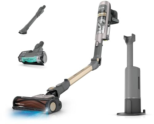 Shark PowerDetect Speed Luxe Collection Clean & Empty Akku-Staubsauger | Anti-Allergen-HEPA-Filtration, bis zu 60 Min. Laufzeit, inklusive selbstentleerender Ladestation und 2 Aufsätzen IA3246EUTIV