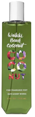 Bath & Body Works WAIKIKI BEACH COCONUT Fine Fragrance Mist 8 oz / 236 mL