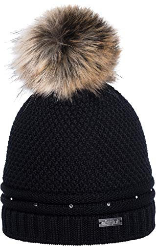 Eisglut Damen Antoinette Crystal Mütze, schwarz, M 57-58cm