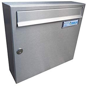 A-01 Edelstahl Aufputz Wandbriefkasten mit Namensschild - LETTERBOX24.de