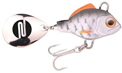 SPRO ASP Spinner UV– Searchbait mit original Gamakatsu Haken zum Angeln auf Raubfisch, Spinnangeln, Gewicht:14g, Farbe:Roach UV