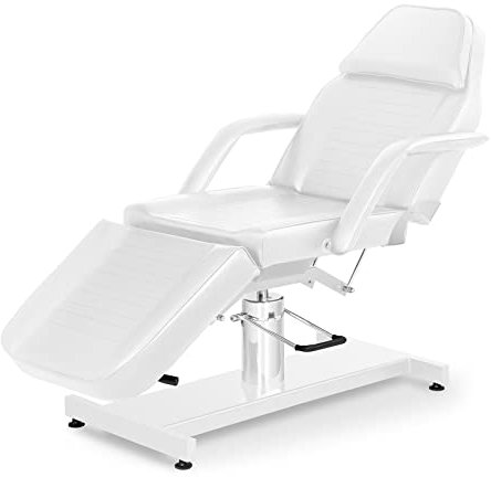 Physa Hydraulische Kosmetikliege Verona 200 kg 182 x 61 x 61-79 cm Weiß Kunstleder Behandlungsliege Kosmetikstuhl Therapieliege Massageliege Tattooliege Massagetisch