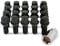 16 x Black Chrome Wheel Bolts Set with 4 x Locking Nuts for VW Volkswagen Transporter with Aftermarket Alloy Wheels Only PN.SFP-16BM14B+B14B205