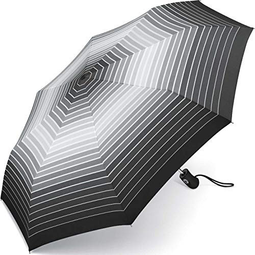 Esprit Taschenschirm Easymatic Light Gradient Stripes - Black