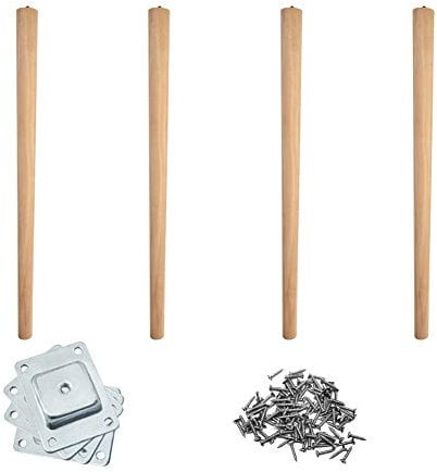 TUKAILAI 4PCS Solid Wooden Furniture Legs 69cm Cabinets Feet Table Legs Replacement Furniture Feet for Couch/Lounge/Chair/Desk/Cabinet Leg Standing Feet Poplar