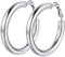 PROSTEEL Creolen Ohrringe für Frauen Mädchen Edelstahl 5mm dicke Hoop Ohrringe 40mm Runde Ohrringe trendiger Ohrschmuck für Beste Freundin