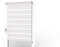Aloha Doppelrollo Zebrarollo Duo Rollo Sonnenschutzrollo Klemmrollo Fensterrollo Klemmfix ohne Bohren für Fenster & Türen (Weiß / 80x150cm / Breite x Höhe)