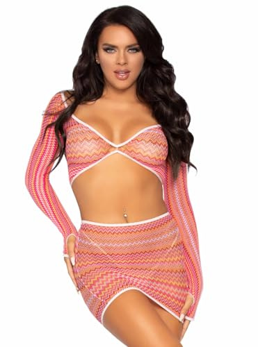 LEG AVENUE Damen Zig Zag Baselayer-Set (2er Pack)