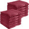 REDBEST Handtuchset, Frottierset 12er-Pack Chicago weinrot Größe 50x80 cm - saugstark, strapazierfähig, ideal für Reisen, Sport (weitere Farben)