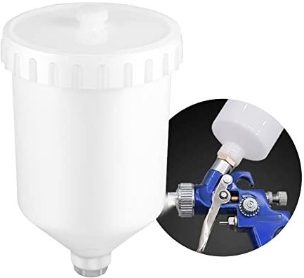 Dasing Kunststoffbecher für Lackierpistole Ersatzteil Farbbecher für Airbrushpistole, Spritz Pistolen Becher Topf Lackierpistole Farbbecher
